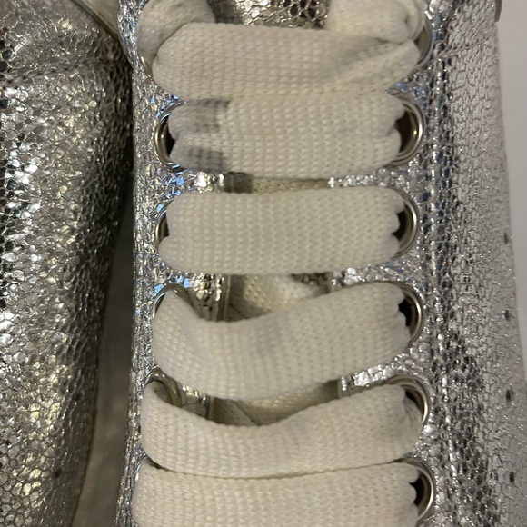 Alexander McQueen  Womens  Iridescents Glitter Oversized Sneakers Sz. 37.5 D - Picture 6 of 15